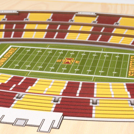 Iowa State Cyclones 5-Layer 3D StadiumView Wall Art