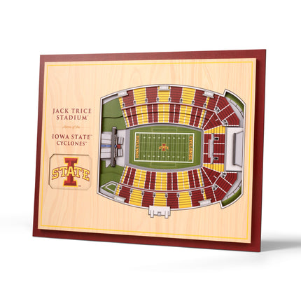 Iowa State Cyclones 5-Layer 3D StadiumView Wall Art