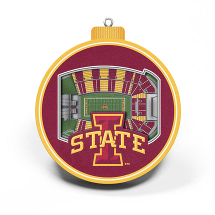 Iowa State Cyclones 3D StadiumView Ornaments