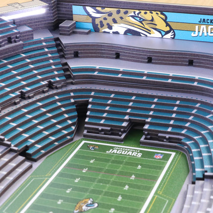 Jacksonville Jaguars 25 Layer Stadium View Lighted End Table