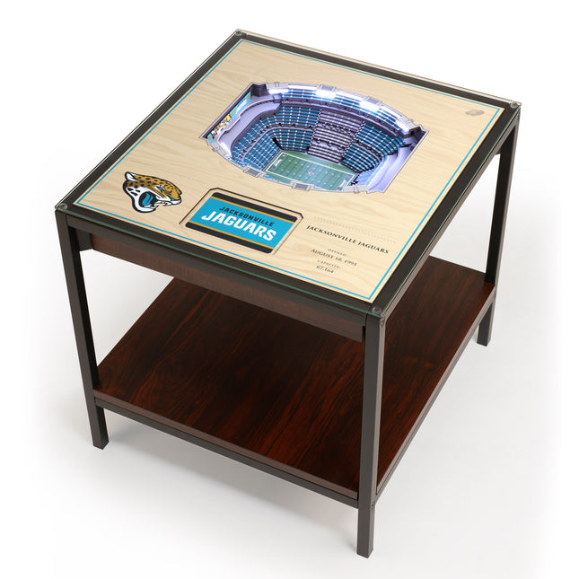 Jacksonville Jaguars 25 Layer Stadium View Lighted End Table