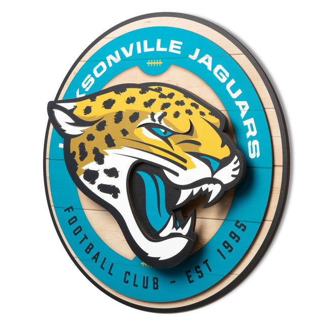 Jacksonville Jaguars 3DX Circle Backer Wall Art