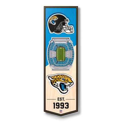 Jacksonville Jaguars 3D Stadium 6x19 Banners