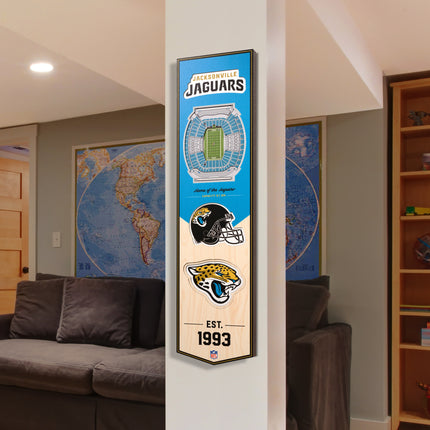 Jacksonville Jaguars 8x32 3D Stadium Banner