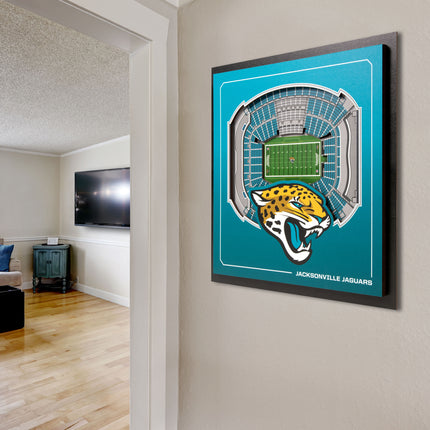 Jacksonville Jaguars 3D StadiumView Wall Art 12x12