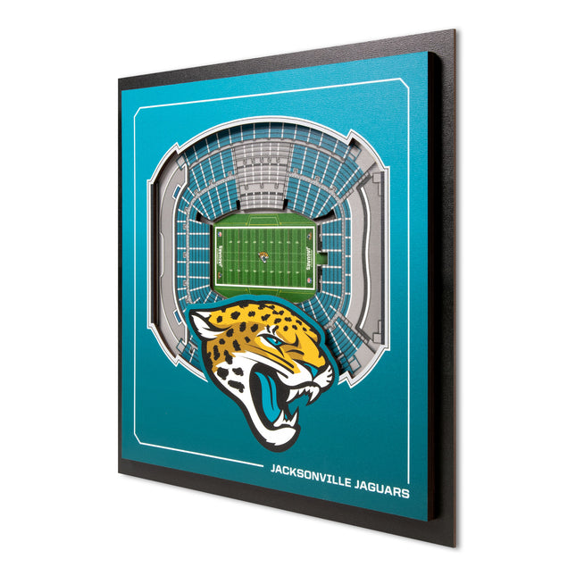 Jacksonville Jaguars 3D StadiumView Wall Art 12x12