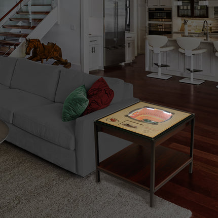 Kansas City Chiefs 25 Layer Stadium View Lighted End Table