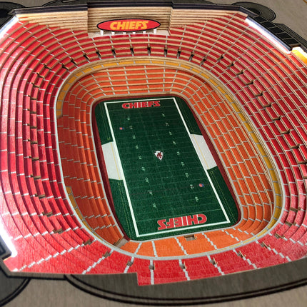 Kansas City Chiefs 25 Layer Stadium View Lighted End Table