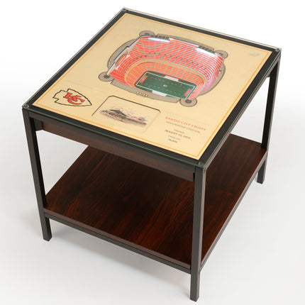Kansas City Chiefs 25 Layer Stadium View Lighted End Table