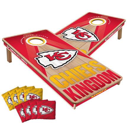 Kansas City Chiefs Cornhole Boards 2x4 Slogan Series