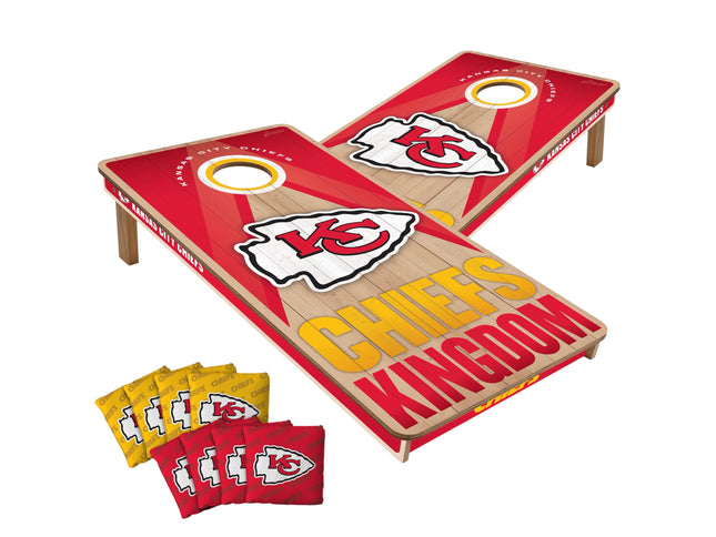 Kansas City Chiefs Cornhole Boards 2x4 Slogan Series