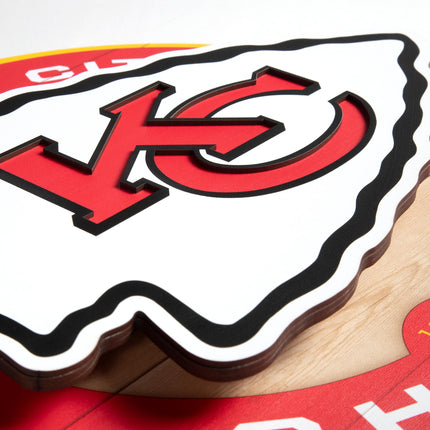 Kansas City Chiefs 3DX Circle Backer Wall Art
