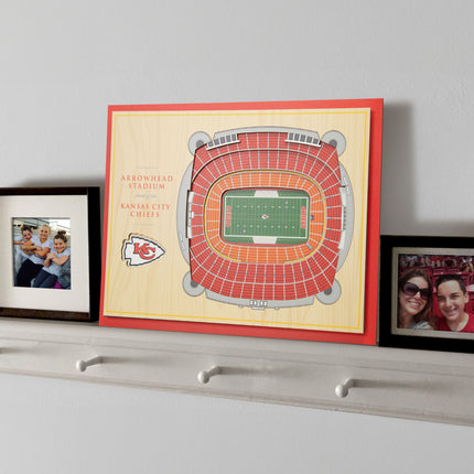 Kansas City Chiefs 5-Layer 3D StadiumView Wall Art