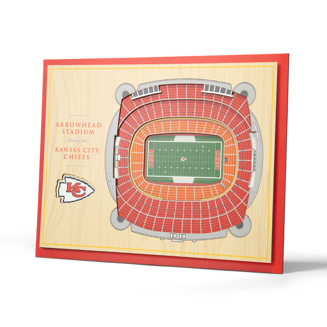 Kansas City Chiefs 5-Layer 3D StadiumView Wall Art