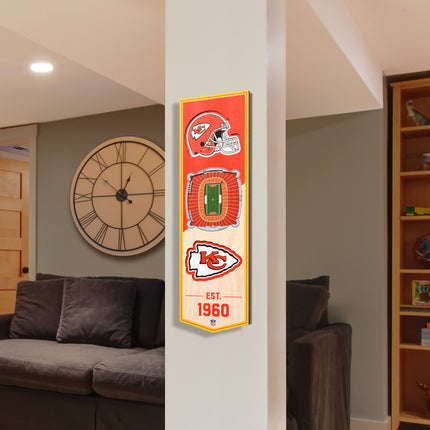 Kansas City Chiefs 3D Stadium 6x19 Banners
