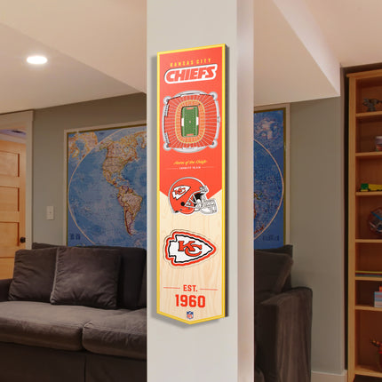 Kansas City Chiefs 8x32 3D Stadium Banner