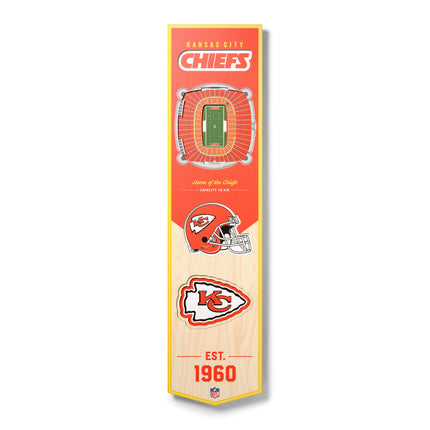 Kansas City Chiefs 8x32 3D Stadium Banner
