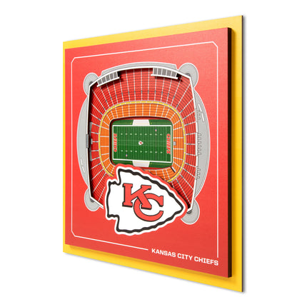 Kansas City Chiefs 3D StadiumView Wall Art 12x12