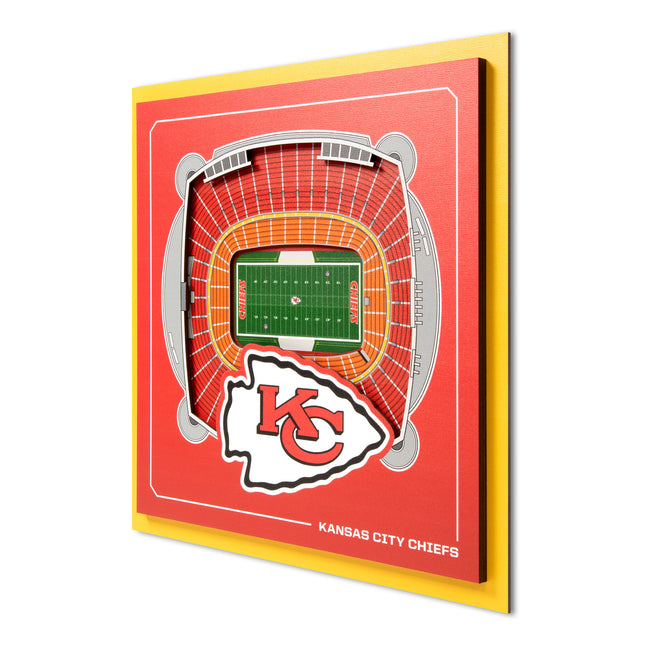 Kansas City Chiefs 3D StadiumView Wall Art 12x12