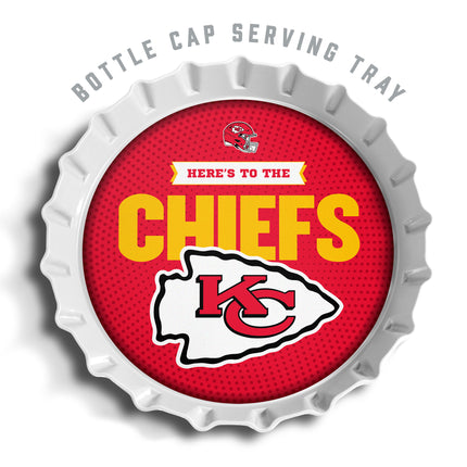 Kansas City Chiefs Bottle Cap Serving Tray