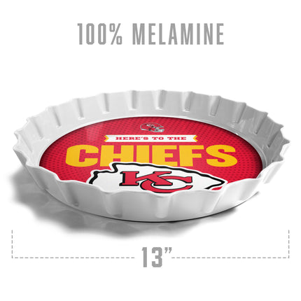Kansas City Chiefs Bottle Cap Serving Tray