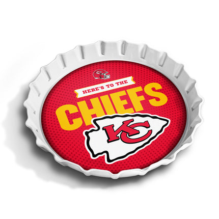 Kansas City Chiefs Bottle Cap Serving Tray