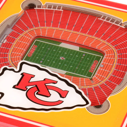 Kansas City Chiefs 3D Stadium View Coasters