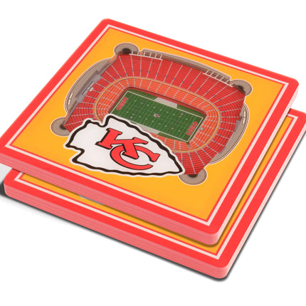 Kansas City Chiefs 3D Stadium View Coasters