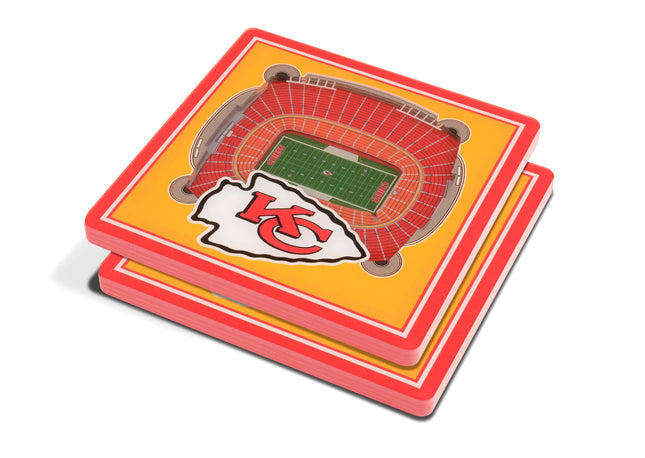 Kansas City Chiefs 3D Stadium View Coasters
