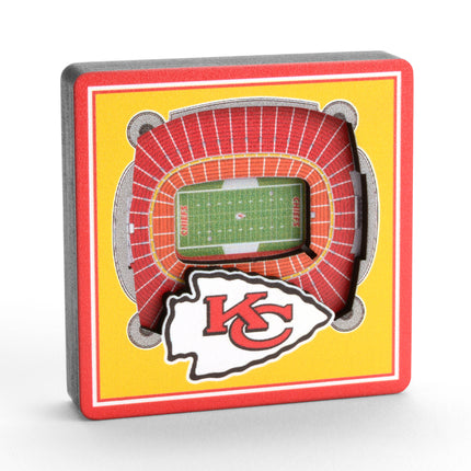 Kansas City Chiefs 3D StadiumView Magnets