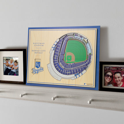 Kansas City Royals 5-Layer 3D StadiumView Wall Art