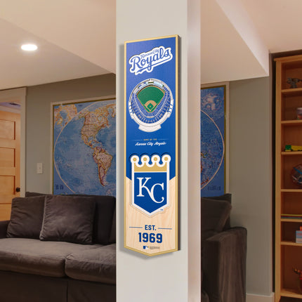Kansas City Royals 8x32 3D Stadium Banner