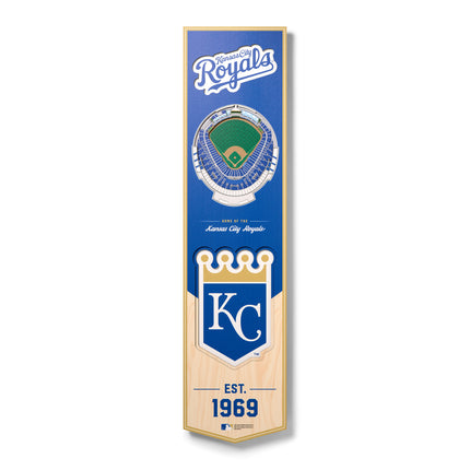 Kansas City Royals 8x32 3D Stadium Banner