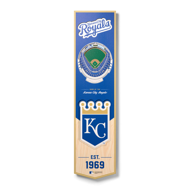 Kansas City Royals 8x32 3D Stadium Banner