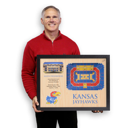 Kansas Jayhawks 25-Layer StadiumViews 3D Wall Art