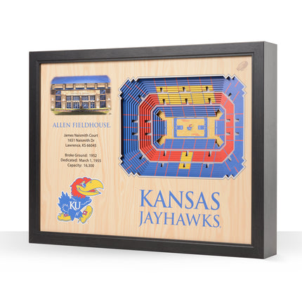 Kansas Jayhawks 25-Layer StadiumViews 3D Wall Art