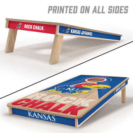 Kansas Jayhawks 2x4 Slogan Series Cornhole Boards