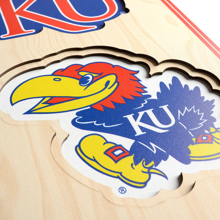 Kansas Jayhawks 8x32 3D Stadium Banner