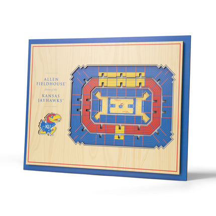 Kansas Jayhawks 5-Layer 3D StadiumView Wall Art