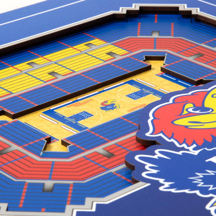 Kansas Jayhawks 3D StadiumView Wall Art 12x12