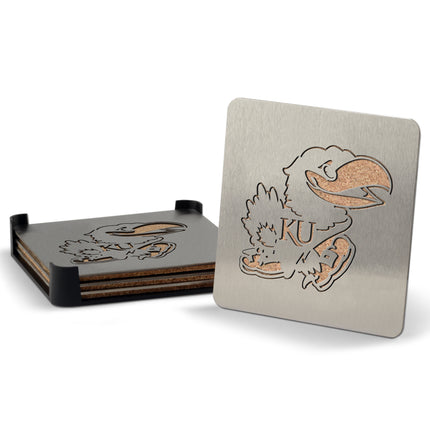 Kansas Jayhawks (4) Boaster Drink Coasters