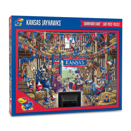 Kansas Jayhawks Barnyard Fans Puzzle - 500 PC