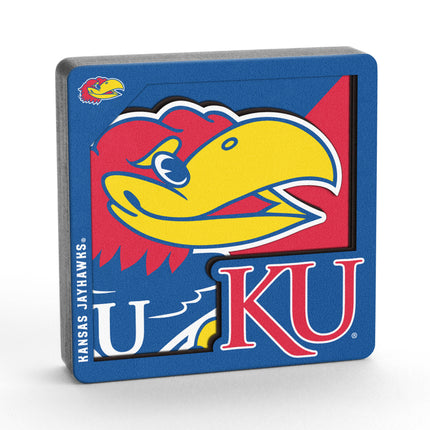 Kansas Jayhawks 3D Logo Series Magnet