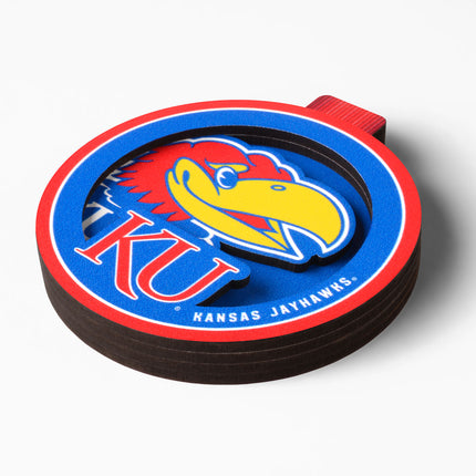 Kansas Jayhawks 3D Logo Series Ornament