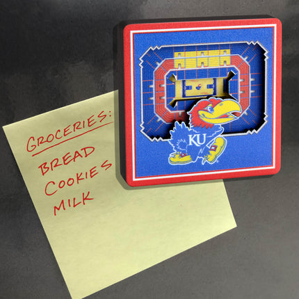 Kansas Jayhawks 3D StadiumView Magnets