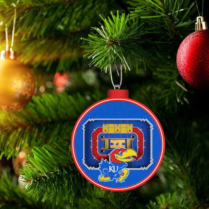 Kansas Jayhawks 3D StadiumView Ornaments