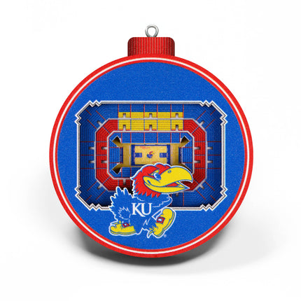 Kansas Jayhawks 3D StadiumView Ornaments