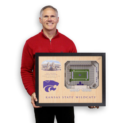 Kansas State Wildcats 25-Layer StadiumViews 3D Wall Art