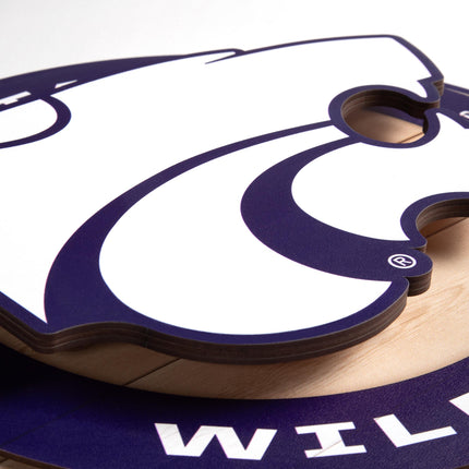Kansas State Wildcats 3DX Circle Backer Wall Art