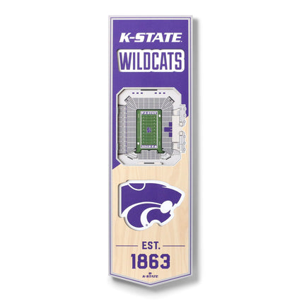 Kansas State Wildcats 3D Stadium 6x19 Banners